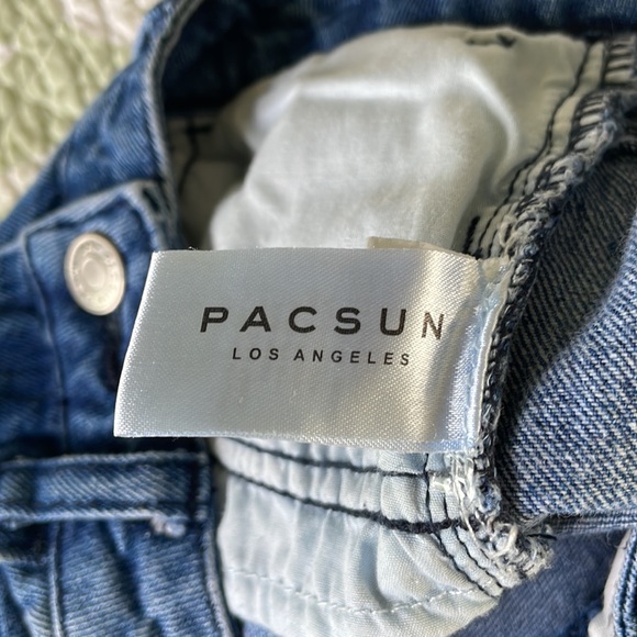 PACSUN Blue Denim Shorts Size 0 - Picture 8 of 8